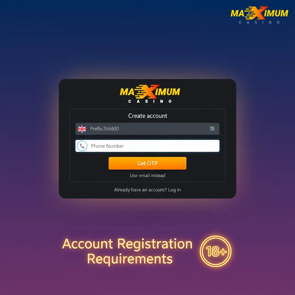 Infographic of UK gambling account registration: 18+, one account, accurate details, agree T&Cs, KYC: ID and address proof