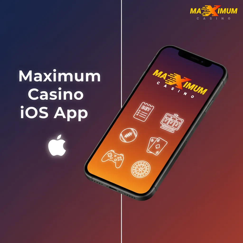 Maximum Casino iOS app on iPhone and iPad: full site features—betting, live odds, slots, live casino; iOS 12+, 100–200MB.